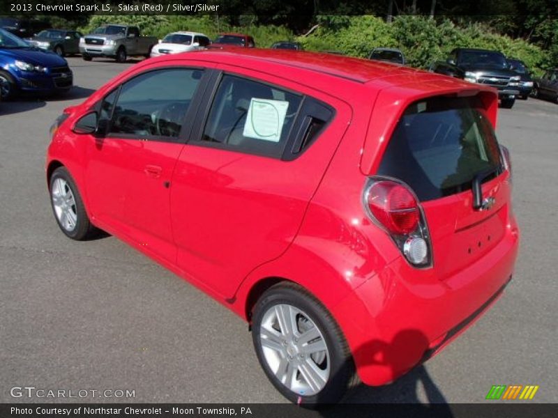Salsa (Red) / Silver/Silver 2013 Chevrolet Spark LS