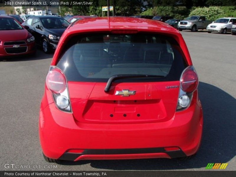 Salsa (Red) / Silver/Silver 2013 Chevrolet Spark LS