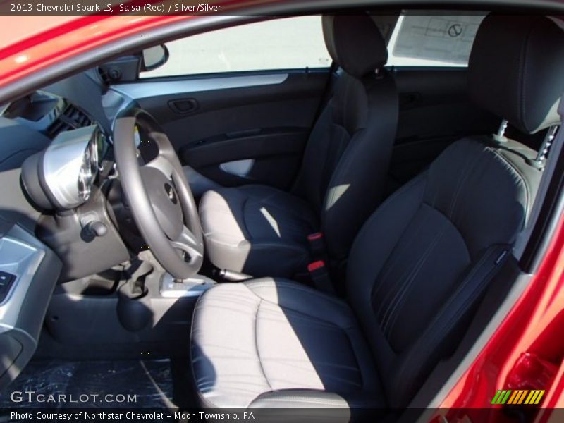 Salsa (Red) / Silver/Silver 2013 Chevrolet Spark LS