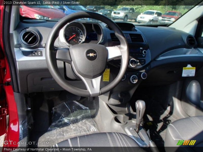 Salsa (Red) / Silver/Silver 2013 Chevrolet Spark LS