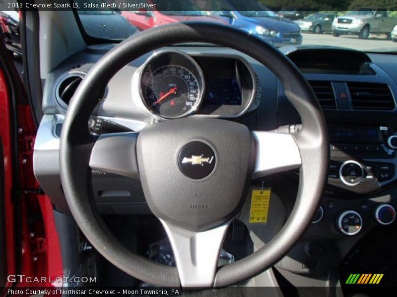 Salsa (Red) / Silver/Silver 2013 Chevrolet Spark LS