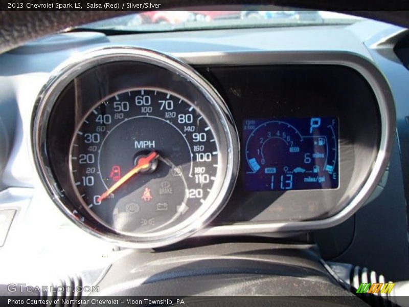 Salsa (Red) / Silver/Silver 2013 Chevrolet Spark LS