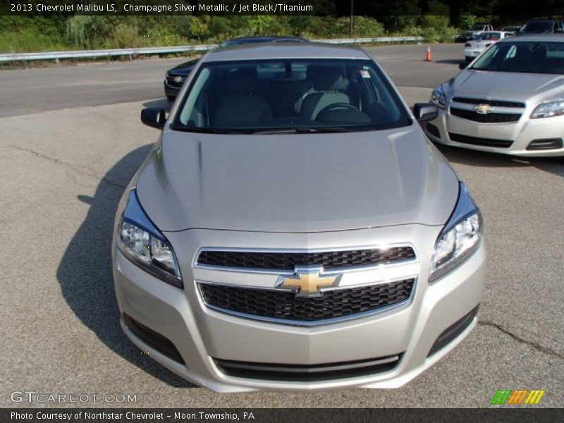 Champagne Silver Metallic / Jet Black/Titanium 2013 Chevrolet Malibu LS