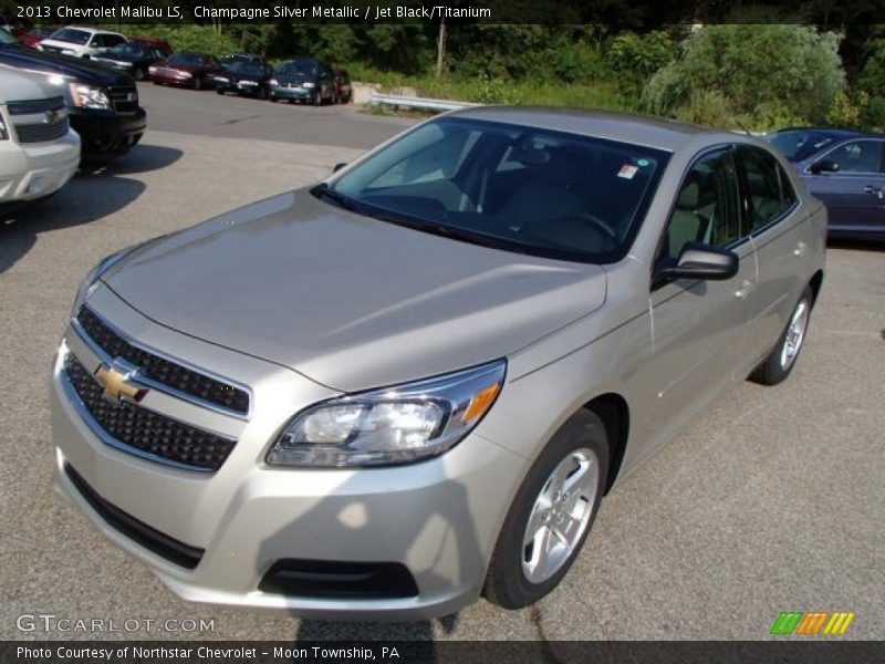 Champagne Silver Metallic / Jet Black/Titanium 2013 Chevrolet Malibu LS