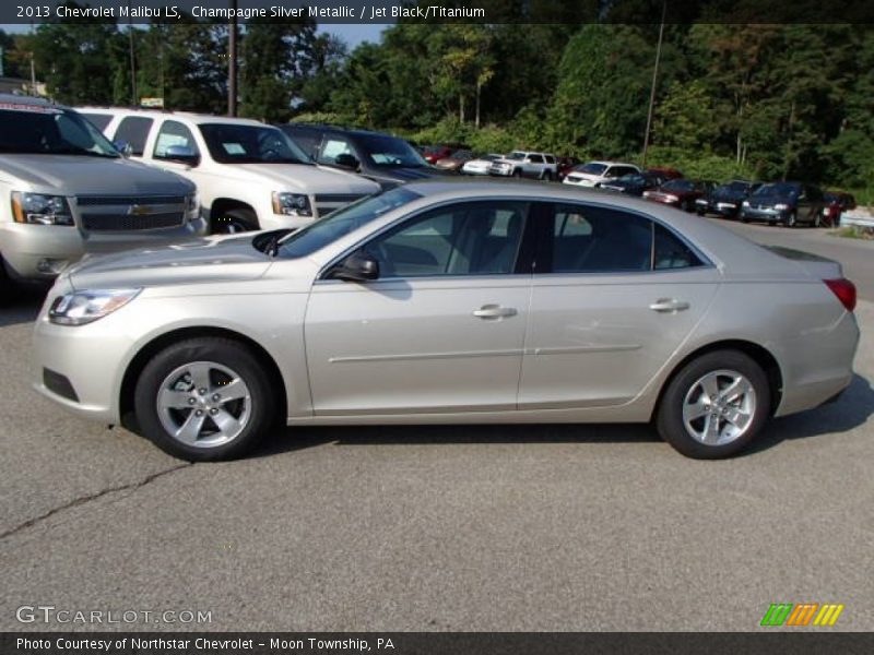 Champagne Silver Metallic / Jet Black/Titanium 2013 Chevrolet Malibu LS