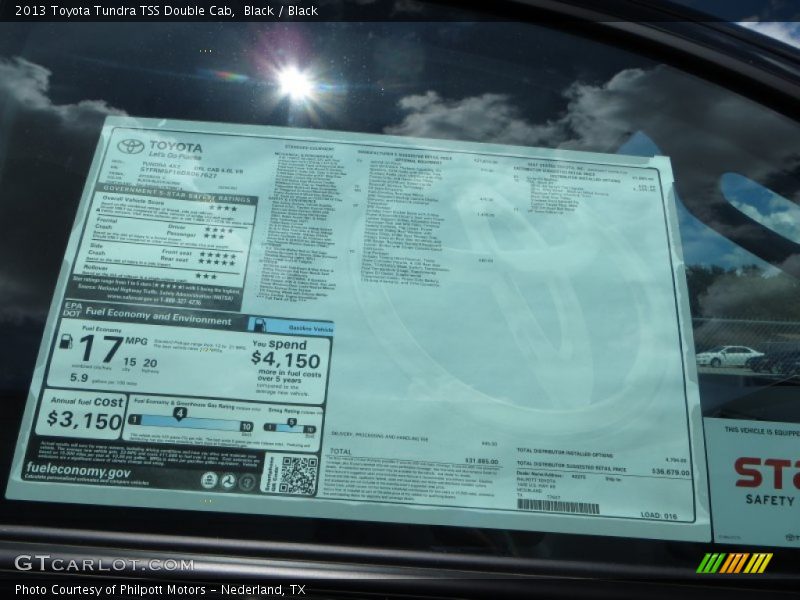 Black / Black 2013 Toyota Tundra TSS Double Cab