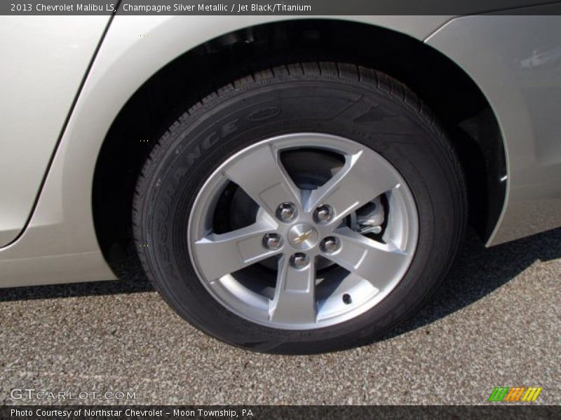 Champagne Silver Metallic / Jet Black/Titanium 2013 Chevrolet Malibu LS