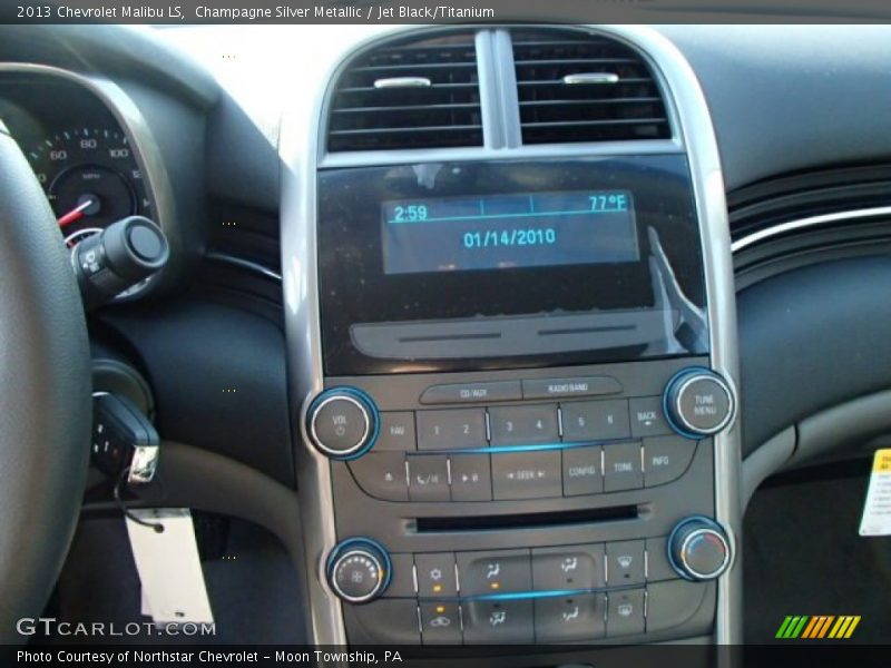 Champagne Silver Metallic / Jet Black/Titanium 2013 Chevrolet Malibu LS