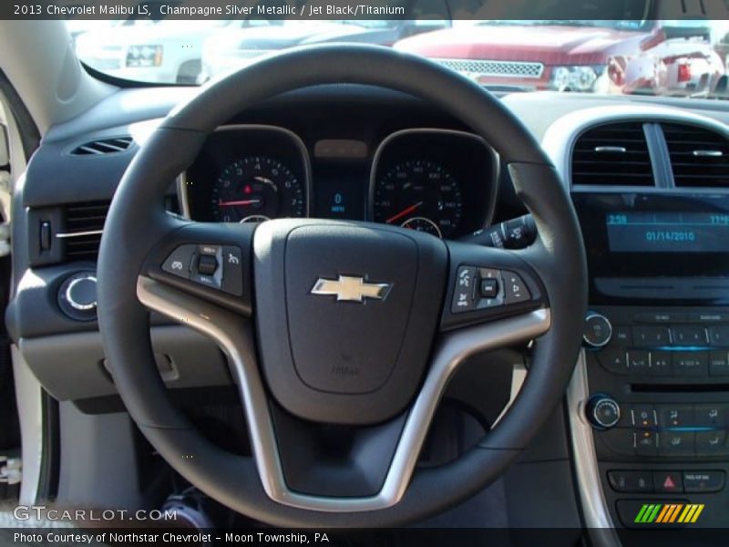 Champagne Silver Metallic / Jet Black/Titanium 2013 Chevrolet Malibu LS