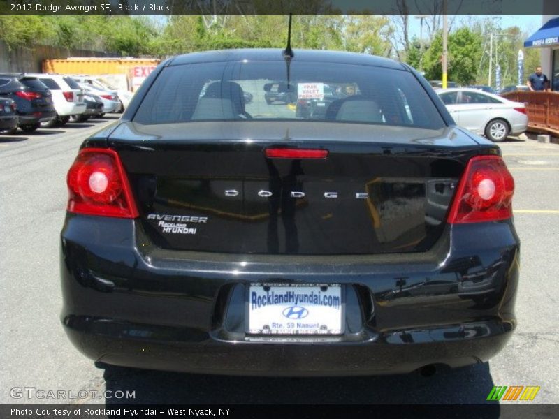 Black / Black 2012 Dodge Avenger SE