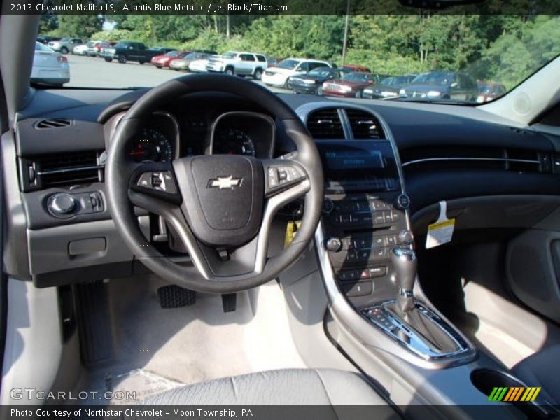 Atlantis Blue Metallic / Jet Black/Titanium 2013 Chevrolet Malibu LS