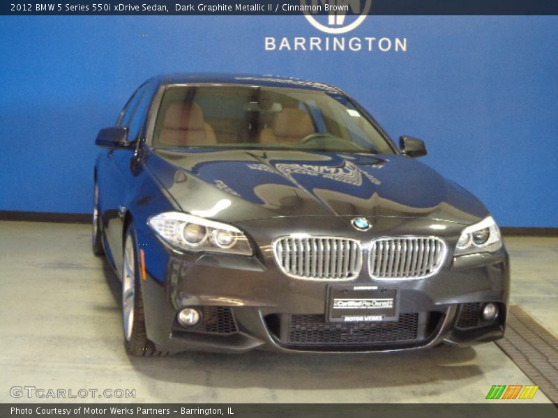 Dark Graphite Metallic II / Cinnamon Brown 2012 BMW 5 Series 550i xDrive Sedan