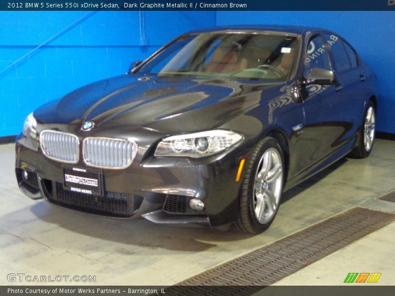 Dark Graphite Metallic II / Cinnamon Brown 2012 BMW 5 Series 550i xDrive Sedan