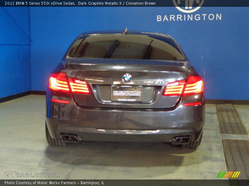 Dark Graphite Metallic II / Cinnamon Brown 2012 BMW 5 Series 550i xDrive Sedan