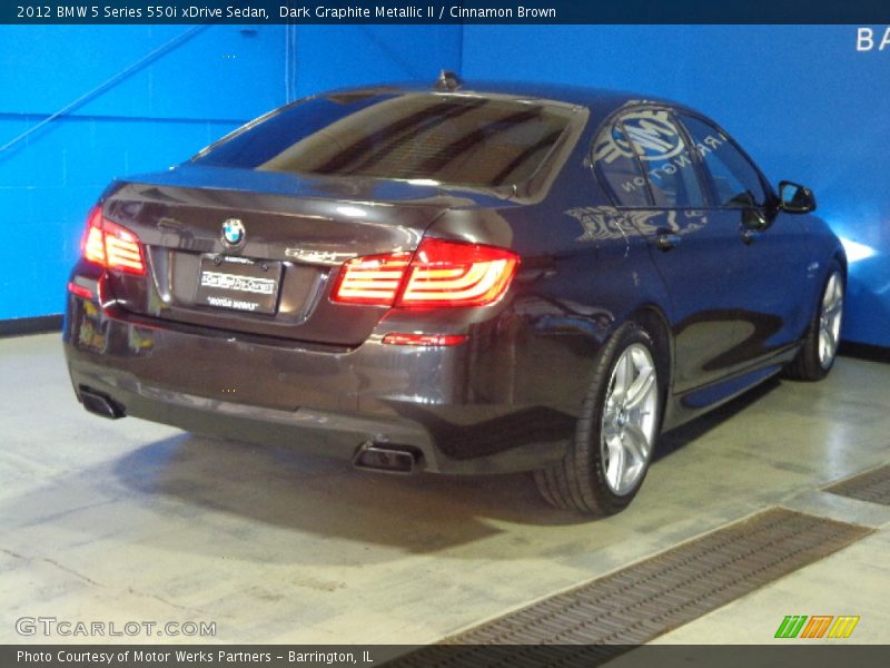 Dark Graphite Metallic II / Cinnamon Brown 2012 BMW 5 Series 550i xDrive Sedan