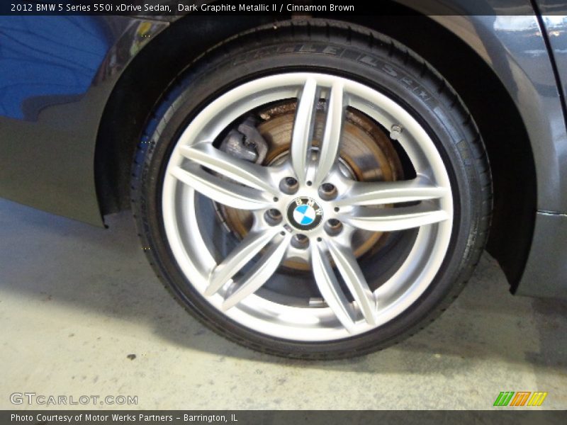 Dark Graphite Metallic II / Cinnamon Brown 2012 BMW 5 Series 550i xDrive Sedan