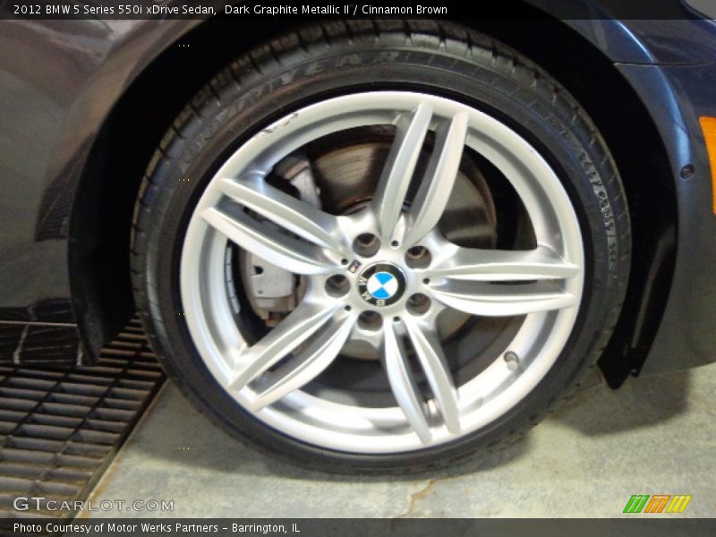Dark Graphite Metallic II / Cinnamon Brown 2012 BMW 5 Series 550i xDrive Sedan
