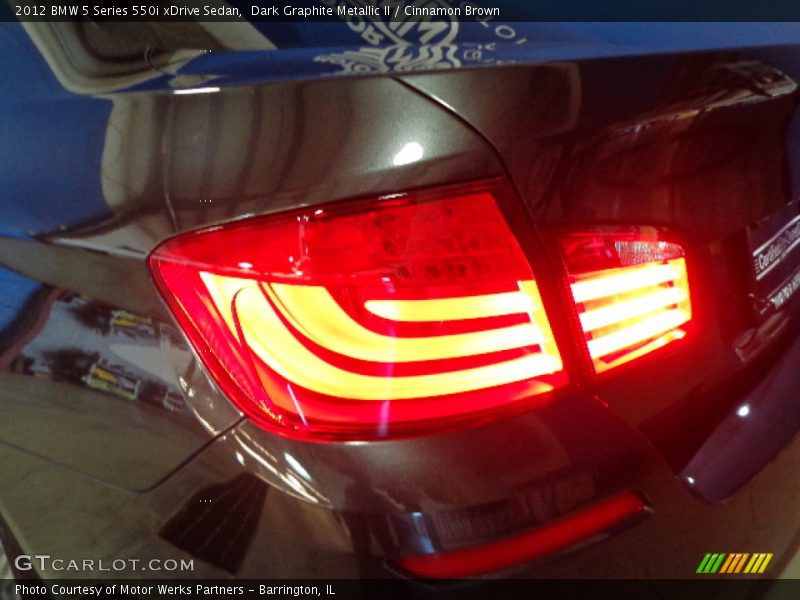 Dark Graphite Metallic II / Cinnamon Brown 2012 BMW 5 Series 550i xDrive Sedan