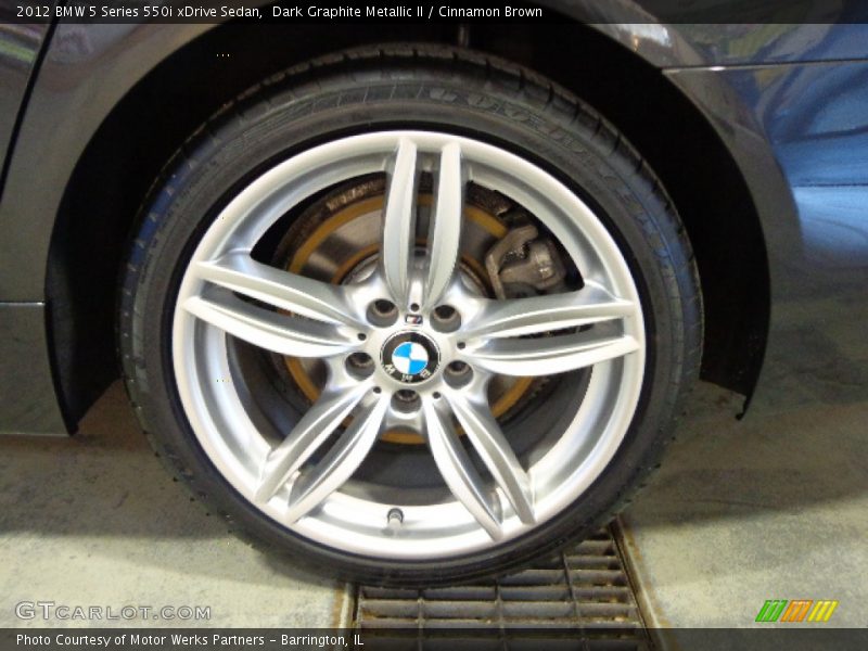 Dark Graphite Metallic II / Cinnamon Brown 2012 BMW 5 Series 550i xDrive Sedan