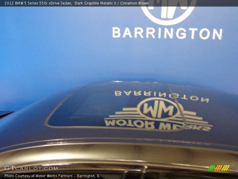 Dark Graphite Metallic II / Cinnamon Brown 2012 BMW 5 Series 550i xDrive Sedan