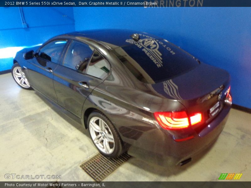 Dark Graphite Metallic II / Cinnamon Brown 2012 BMW 5 Series 550i xDrive Sedan