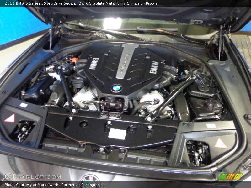 Dark Graphite Metallic II / Cinnamon Brown 2012 BMW 5 Series 550i xDrive Sedan