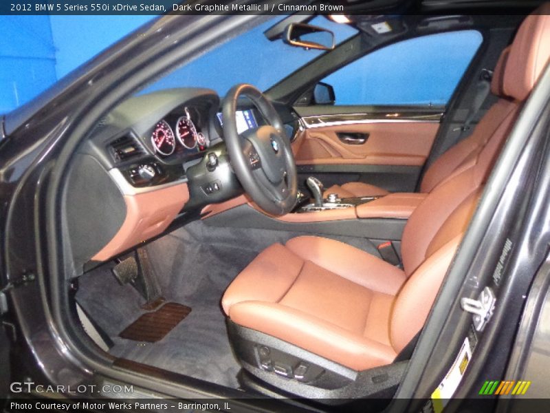 Dark Graphite Metallic II / Cinnamon Brown 2012 BMW 5 Series 550i xDrive Sedan