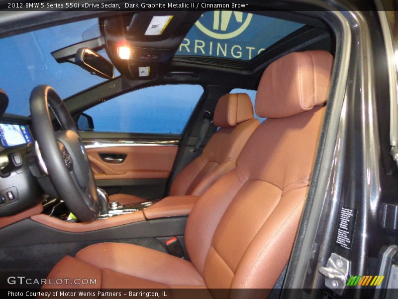 Dark Graphite Metallic II / Cinnamon Brown 2012 BMW 5 Series 550i xDrive Sedan