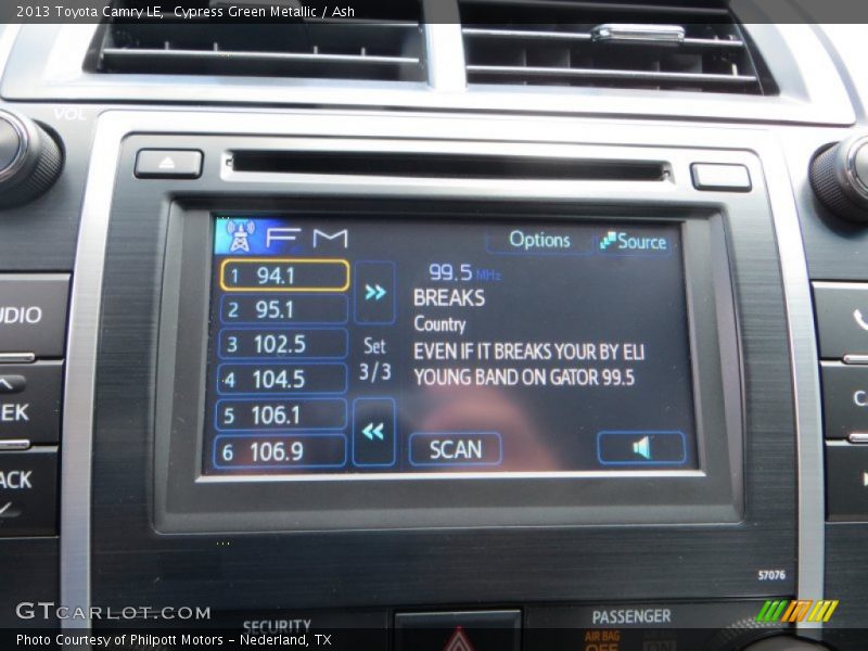 Cypress Green Metallic / Ash 2013 Toyota Camry LE