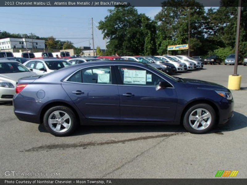 Atlantis Blue Metallic / Jet Black/Titanium 2013 Chevrolet Malibu LS