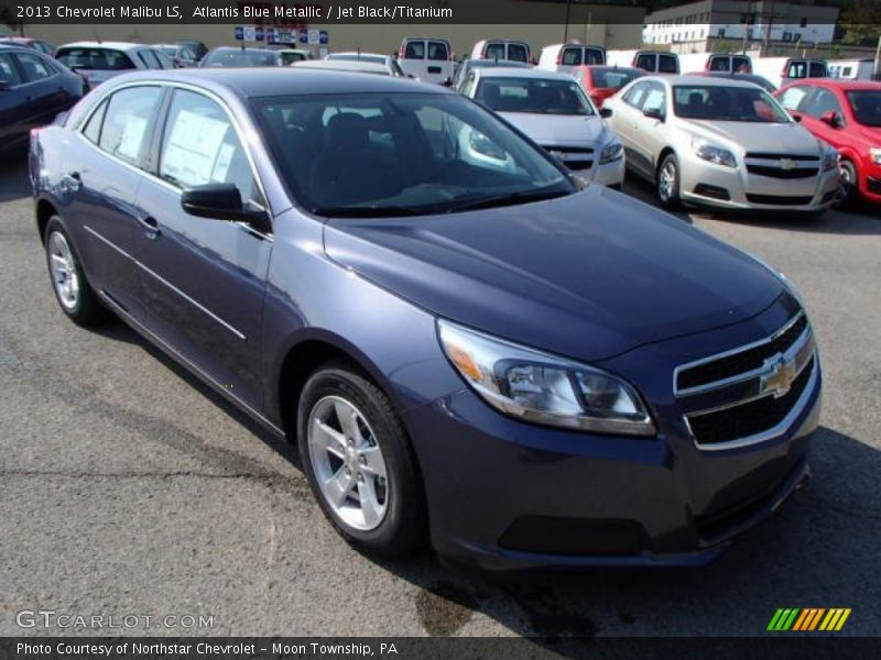 Atlantis Blue Metallic / Jet Black/Titanium 2013 Chevrolet Malibu LS