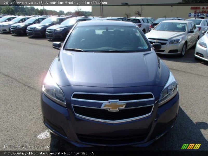 Atlantis Blue Metallic / Jet Black/Titanium 2013 Chevrolet Malibu LS