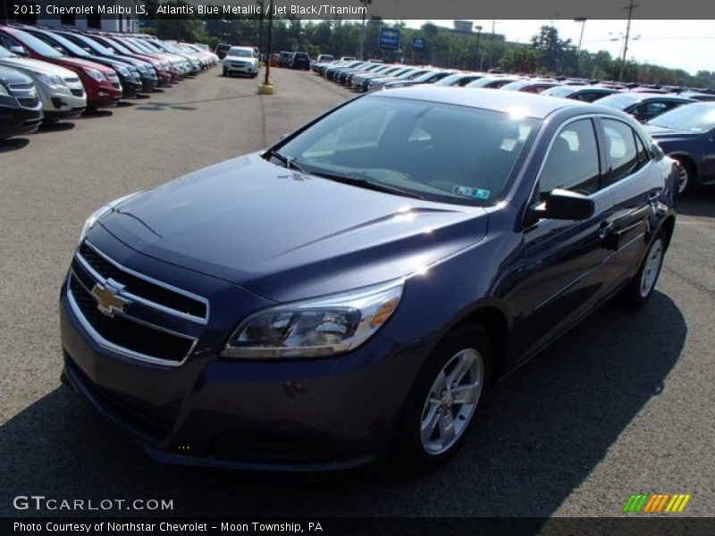 Atlantis Blue Metallic / Jet Black/Titanium 2013 Chevrolet Malibu LS