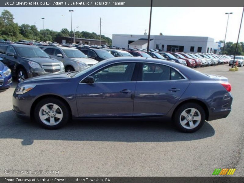Atlantis Blue Metallic / Jet Black/Titanium 2013 Chevrolet Malibu LS