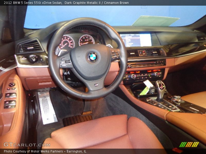 Dark Graphite Metallic II / Cinnamon Brown 2012 BMW 5 Series 550i xDrive Sedan