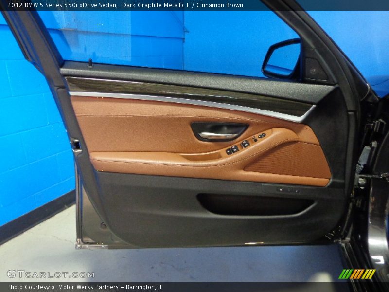Dark Graphite Metallic II / Cinnamon Brown 2012 BMW 5 Series 550i xDrive Sedan