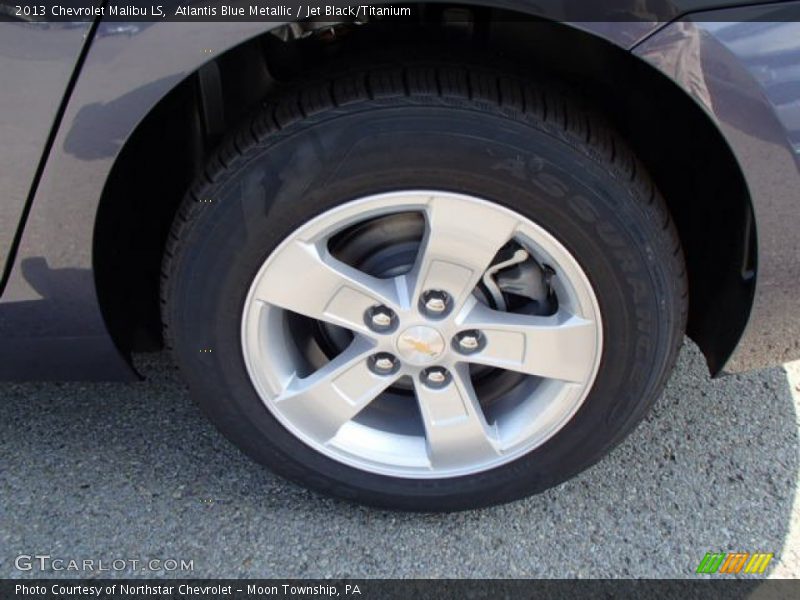 Atlantis Blue Metallic / Jet Black/Titanium 2013 Chevrolet Malibu LS