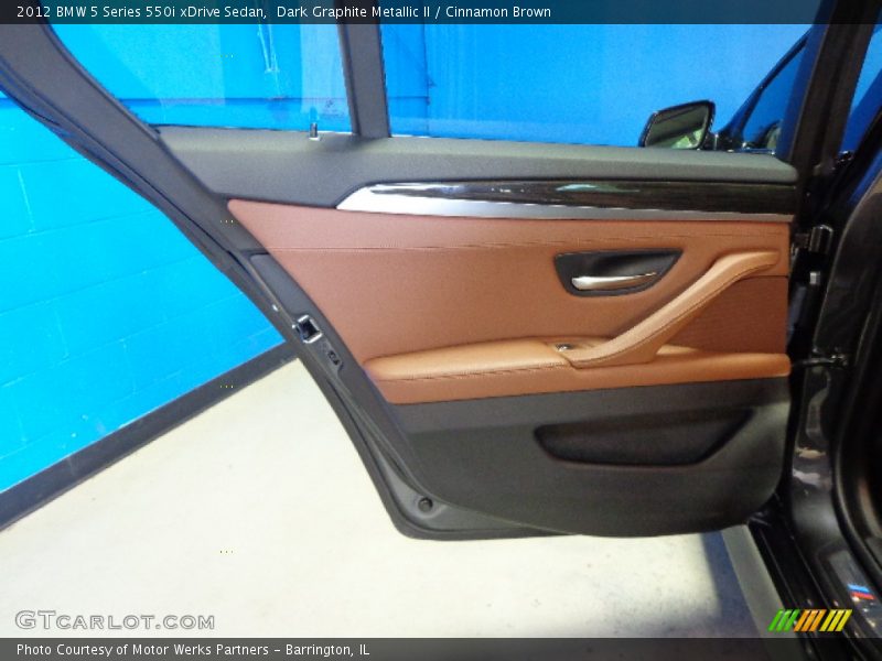 Dark Graphite Metallic II / Cinnamon Brown 2012 BMW 5 Series 550i xDrive Sedan
