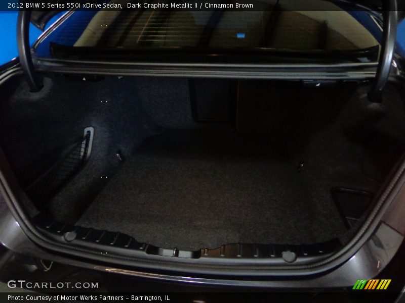 Dark Graphite Metallic II / Cinnamon Brown 2012 BMW 5 Series 550i xDrive Sedan