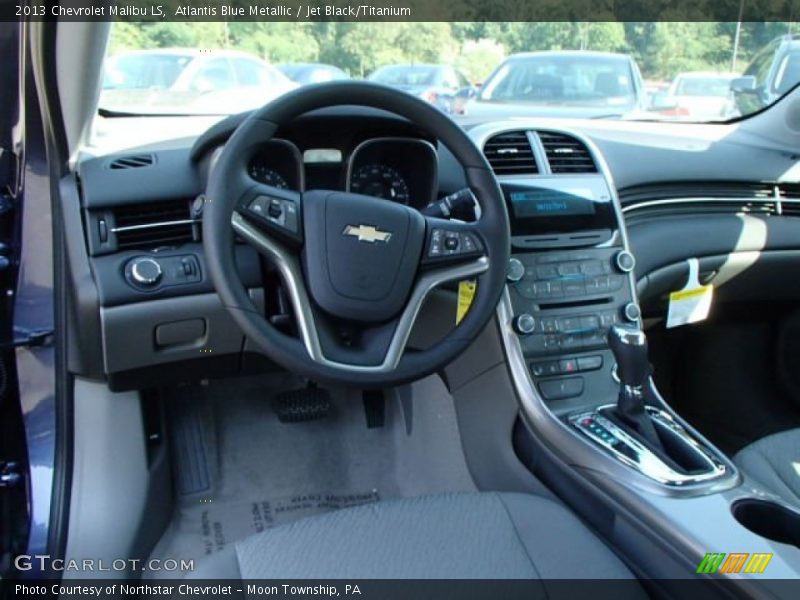 Atlantis Blue Metallic / Jet Black/Titanium 2013 Chevrolet Malibu LS
