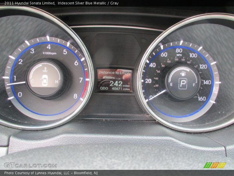 Iridescent Silver Blue Metallic / Gray 2011 Hyundai Sonata Limited