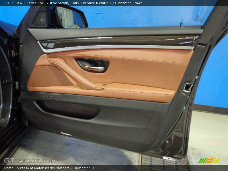 Dark Graphite Metallic II / Cinnamon Brown 2012 BMW 5 Series 550i xDrive Sedan