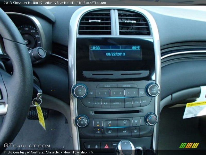 Atlantis Blue Metallic / Jet Black/Titanium 2013 Chevrolet Malibu LS