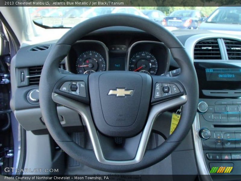 Atlantis Blue Metallic / Jet Black/Titanium 2013 Chevrolet Malibu LS