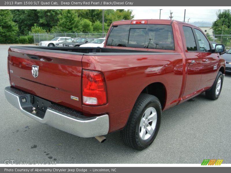 Deep Cherry Red Pearl / Black/Diesel Gray 2013 Ram 1500 SLT Quad Cab