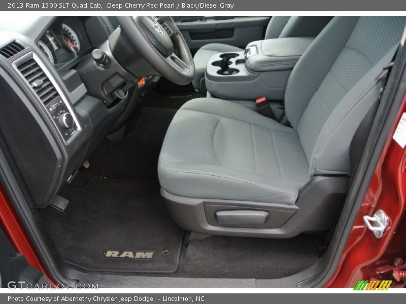 Deep Cherry Red Pearl / Black/Diesel Gray 2013 Ram 1500 SLT Quad Cab