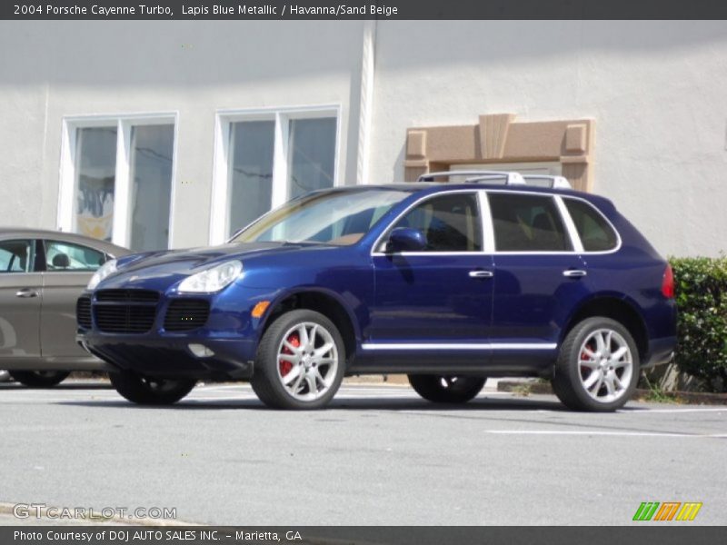 Lapis Blue Metallic / Havanna/Sand Beige 2004 Porsche Cayenne Turbo