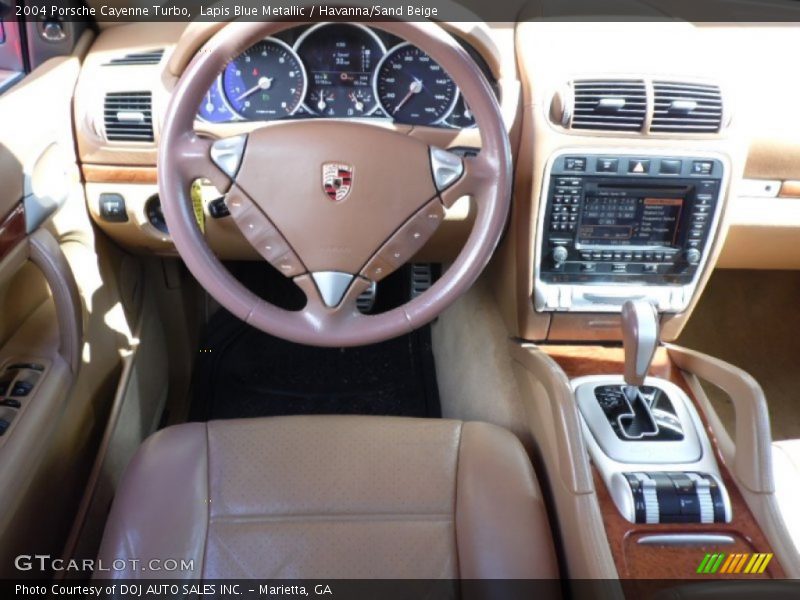Lapis Blue Metallic / Havanna/Sand Beige 2004 Porsche Cayenne Turbo