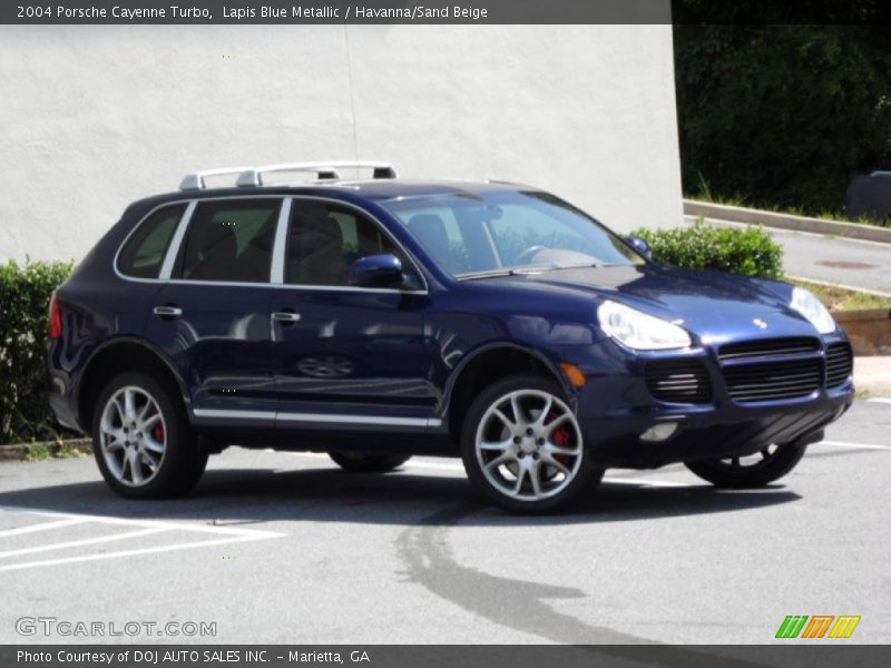 Lapis Blue Metallic / Havanna/Sand Beige 2004 Porsche Cayenne Turbo