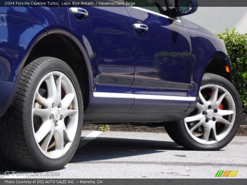 Lapis Blue Metallic / Havanna/Sand Beige 2004 Porsche Cayenne Turbo